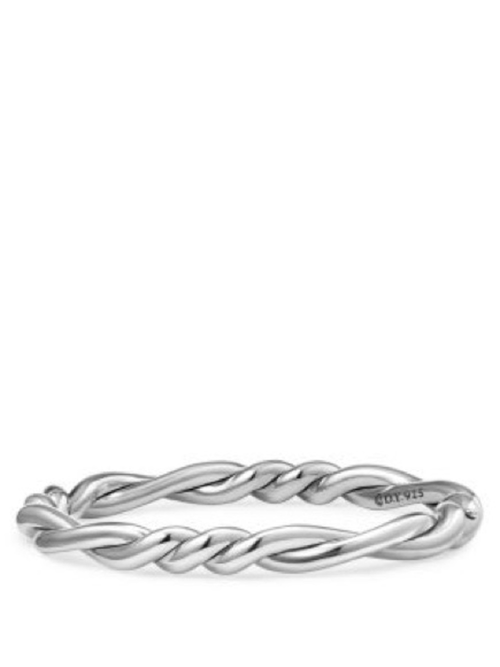 David Yurman Continuance Twist Hinged Bangle in Sterling Silver
